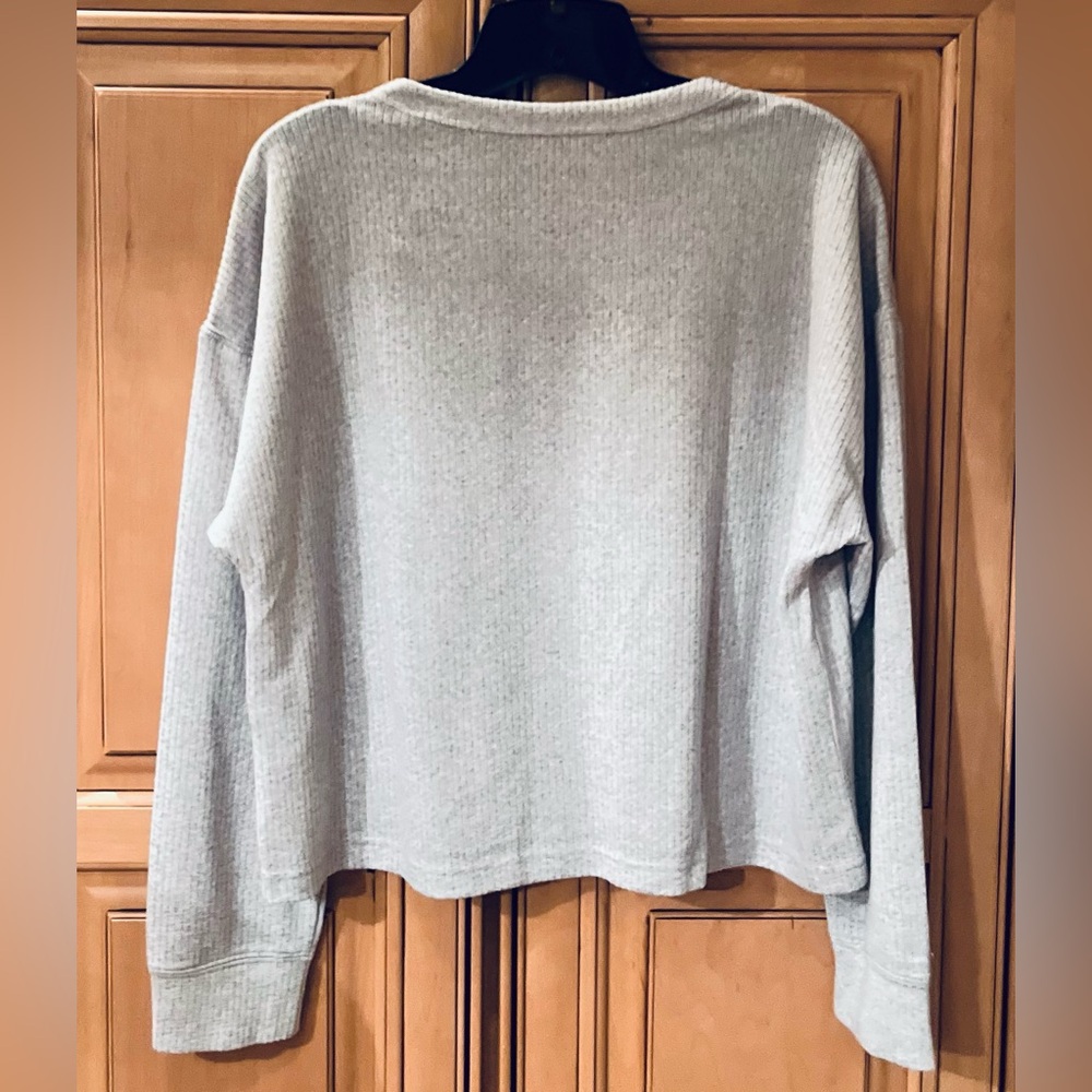 NWT Jenni Women’s Ribbed Henley Loungewear/Pajama Top - Picture 3 of 8